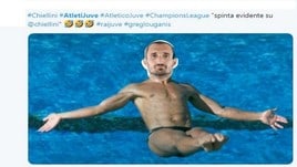 Atletico-Juve social scatenati: Chiellini tuffatore, che beffa per Ronaldo