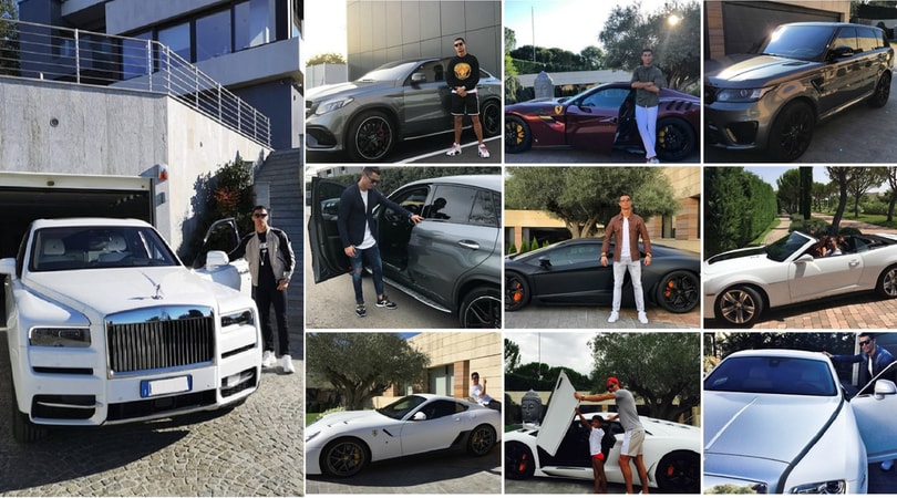 Ronaldo, addio alla Juve: raggiunge le sue supercar al Manchester United