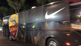 Derby, l’arrivo della Roma all’Olimpico