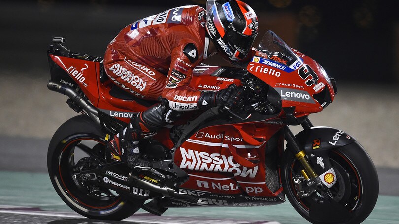 MotoGp Qatar, nel warm up davanti c'è Petrucci, Rossi risale