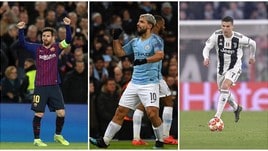 Champions League, la Top 11 dell'Uefa: Messi-Aguero-Ronaldo guidano l'attacco
