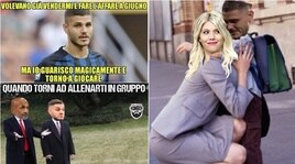 Icardi torna in gruppo: l'ironia dei social!