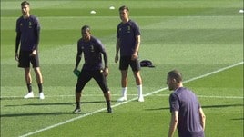 Juve-Ajax: che numero di CR7 in allenamento!