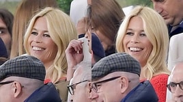 Claudia Schiffer super ospite fra i tanti vip in tribuna