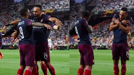 Europa League, i gemelli del gol Aubameyang e Lacazette portano l'Arsenal in finale
