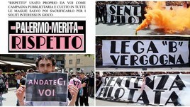 Palermo in C, il sit-in della Curva Nord 12: anche Lotito nel mirino