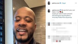 Evra, show sui social: "Ti amo Italia, io juventino per sempre"