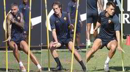 Roma, allenamento con percorso atletico: chi schiva meglio l'ostacolo?