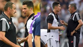 Juve, Cristiano Ronaldo da Sarri dopo la sostituzione