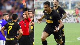 Sampdoria-Inter, Sanchez protagonista: prima il gol e poi l'espulsione