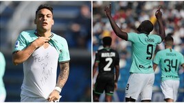 Sassuolo-Inter, festa del gol. Decidono Lautaro e Lukaku