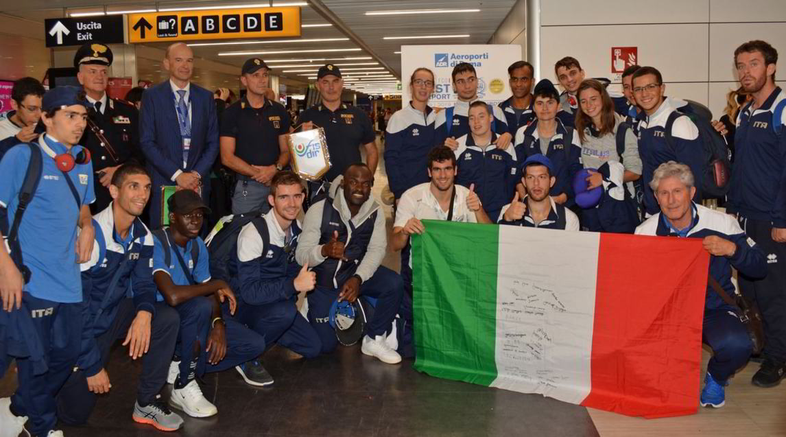 Global Games, gli azzurri rientrano in Italia: che festa a Fiumicino!