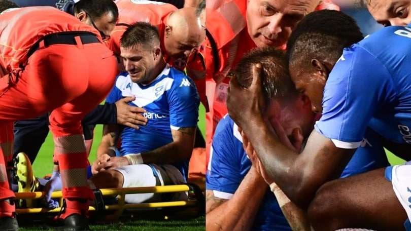 Brescia, Dessena ko: esce tra le lacrime. Balotelli lo rincuora