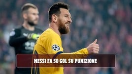 Messi segna il 50° gol su punizione