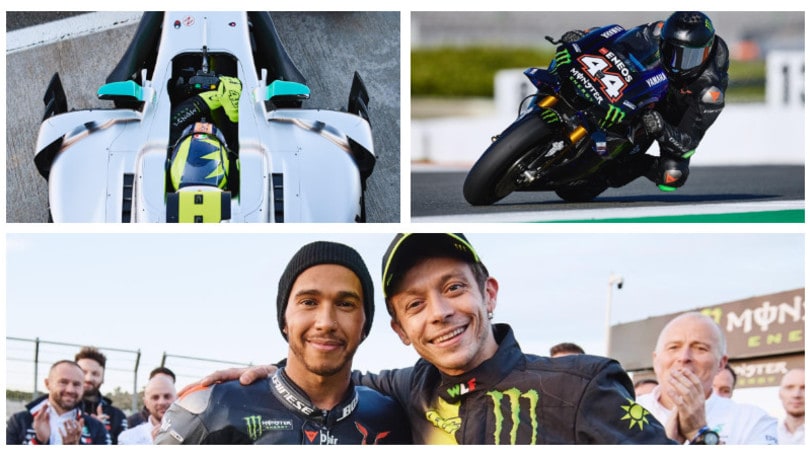 Rossi ed Hamilton, scambio di vetture a Valencia
