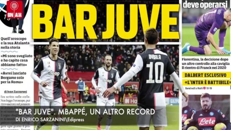 “Bar Juve”. Mbappè, un altro record
