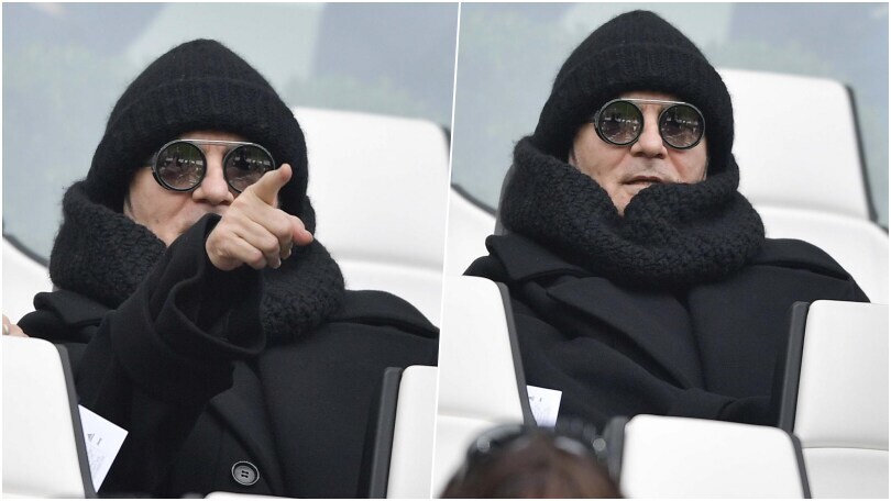 Renato Zero in tribuna per vedere Juve-Udinese
