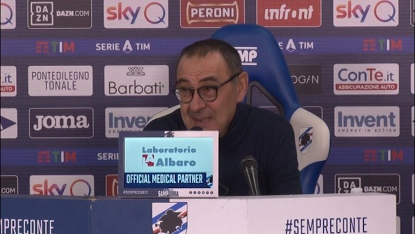 Sarri: "Cosa ho pensato al gol di Cr7? C***o"