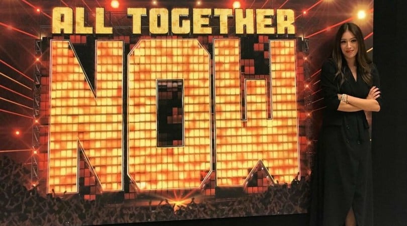 Valentina Parisse tra i giudici di "All togheter now" su Canale 5
