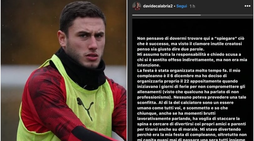 Milan, Calabria si scusa dopo i festeggiamenti
