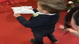 Matrimonio Mancini, il figlio di Spinazzola porta le fedi