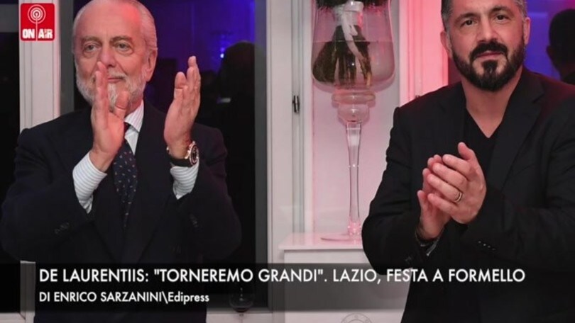 De Laurentiis: “Rinasceremo con Gattuso”. Lazio, festa a Formello