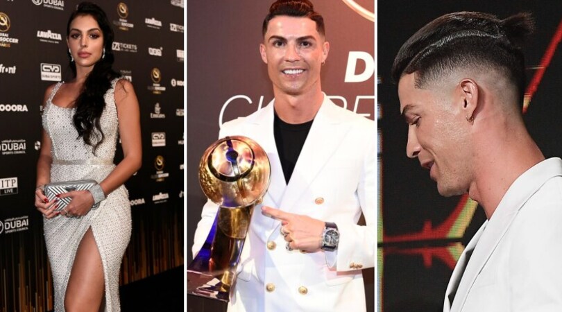 Ronaldo in bianconero e con il codino! Che look ai Globe Soccer Awards