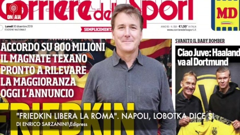 “Friedkin libera la Roma”. Lobotka, si al Napoli
