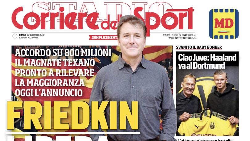 “Friedkin libera la Roma”. Lobotka, si al Napoli