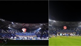 La coreografia della Curva Nord della Lazio: "120 anni d'amor"