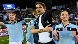 Lazio, festa finale a Parma: che esultanze con i tifosi