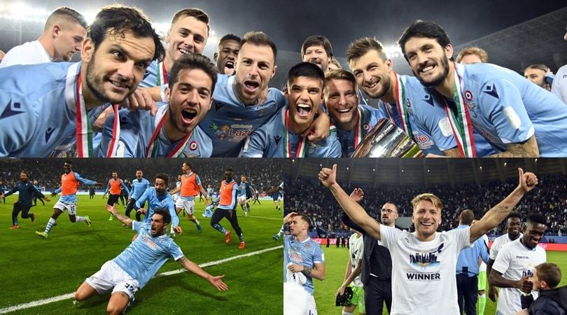 Lazio, che festa per la vittoria della Supercoppa
