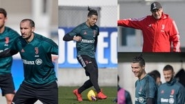 La Juve verso la Spal davanti a 500 tifosi: Chiellini guida, Ronaldo dribbla