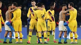 Napoli-Barcellona: Insigne e Messi si scambiano le maglie alla fine della sfida