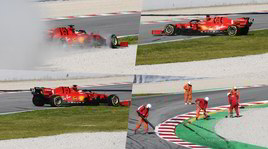 Ferrari, testacoda di Vettel durante i test di Barcellona