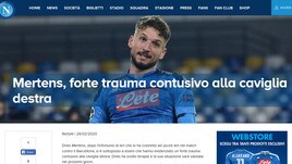 Napoli, forte trauma contusivo per Mertens