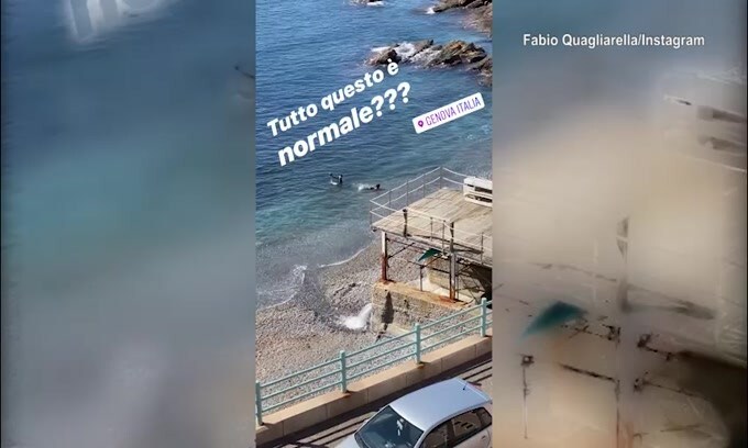 Quagliarella attacca alcuni bagnanti