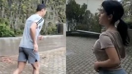 Juve, Cristiano Ronaldo si allena con Georgina