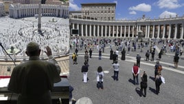 Il Papa 'riabbraccia' i fedeli in Piazza San Pietro dopo tre mesi
