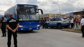 L’arrivo del Napoli a Castel di Sangro