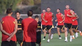 Roma in campo dopo la paura per il Covid: Dzeko c'è, Fonseca parla alla squadra