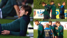 Chiesa, quanti sorrisi con la Nazionale dopo la firma con la Juve