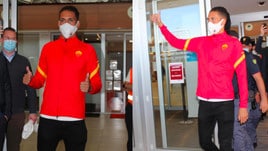 Roma, ecco Smalling: l'arrivo a Ciampino