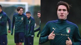 Chiesa, primo giorno da bianconero... in azzurro