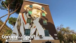 Roma, inaugurato il murales al Tufello per Gigi Proietti. Presente Fienga