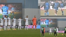 Maradona, minuto di silenzio e foto sul maxischermo in Sassuolo-Inter