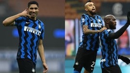 Hakimi chiama, Lukaku risponde: Inter alla sesta vittoria di fila