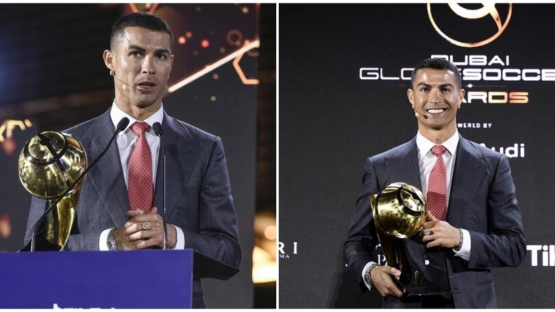 La gioia di Ronaldo eletto giocatore del secolo a Dubai