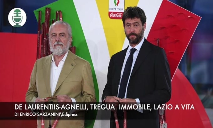 De Laurentiis-Agnelli, tregua. Immobile, Lazio a vita VIDEO