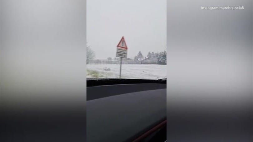 Marchisio, gita in un paesaggio innevato